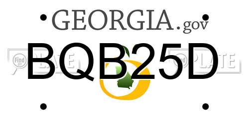 BQB25D Georgia License Plate