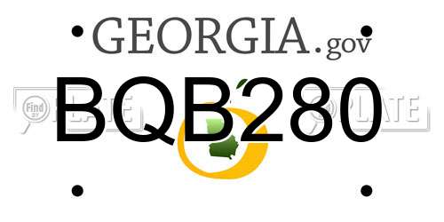 BQB280 Georgia License Plate