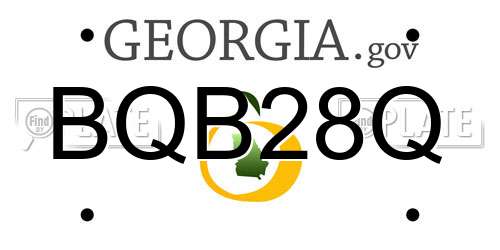 BQB28Q Georgia License Plate