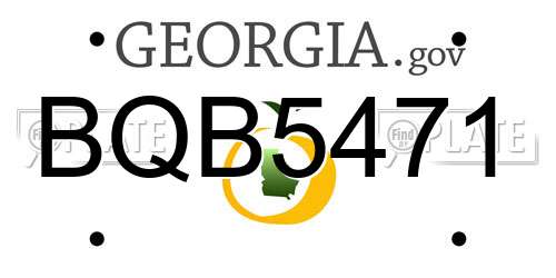 BQB5471 Georgia License Plate