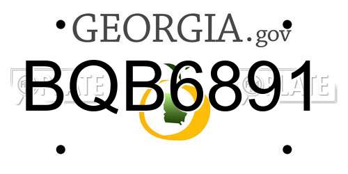 BQB6891 Georgia License Plate
