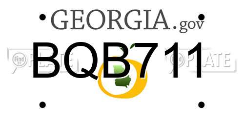 BQB711 Georgia License Plate