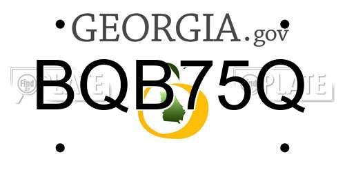 BQB75Q Georgia License Plate