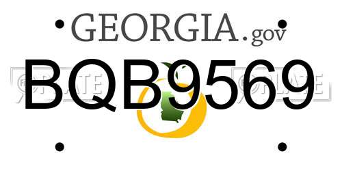 BQB9569 Georgia License Plate