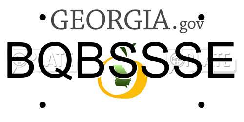 BQBSSSE Georgia License Plate