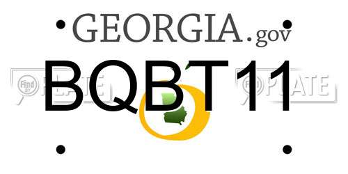 BQBT11 Georgia License Plate