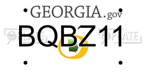 BQBZ11 Georgia License Plate