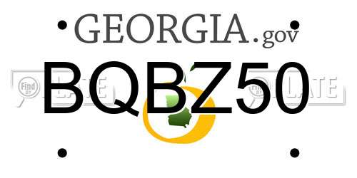 BQBZ50 Georgia License Plate