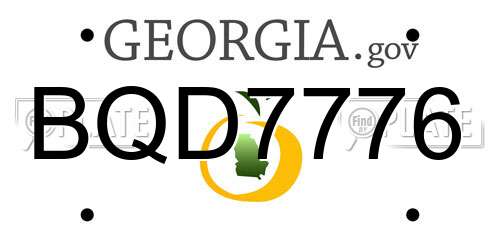 BQD7776 Georgia License Plate
