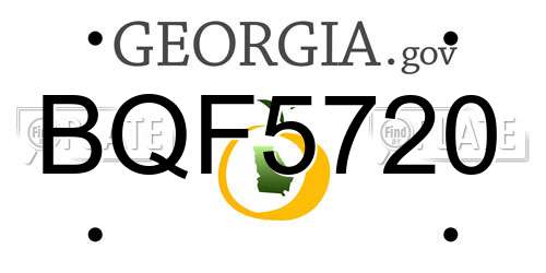 BQF5720 Georgia License Plate