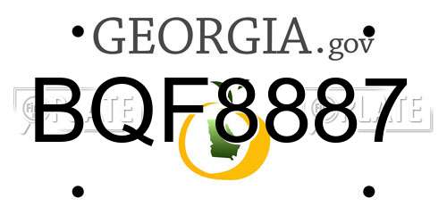 BQF8887 Georgia License Plate