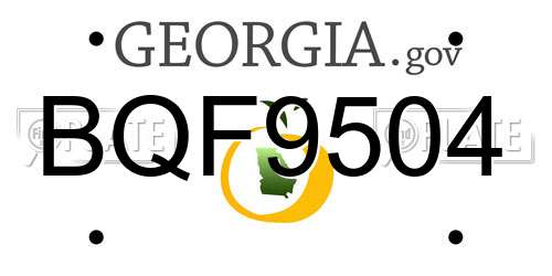 BQF9504 Georgia License Plate