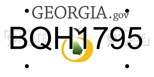 BQH1795 Georgia License Plate