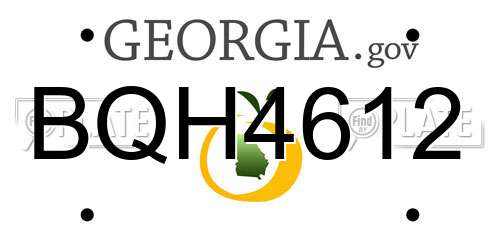 BQH4612 Georgia License Plate