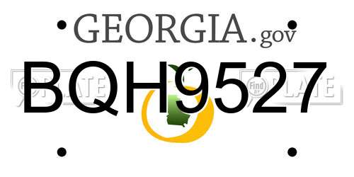 BQH9527 Georgia License Plate