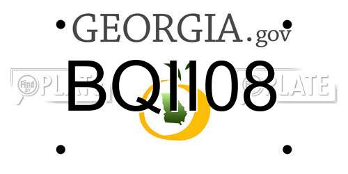 BQII08 Georgia License Plate