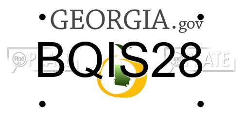 BQIS28 Georgia License Plate