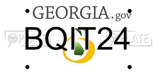 BQIT24 Georgia License Plate