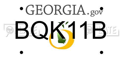 BQK11B Georgia License Plate