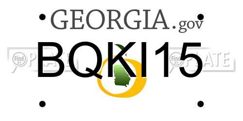 BQKI15 Georgia License Plate