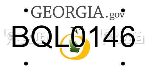 BQL0146 Georgia License Plate