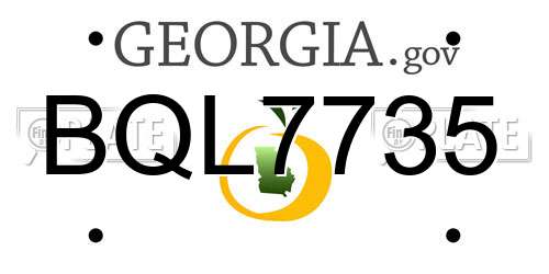 BQL7735 Georgia License Plate