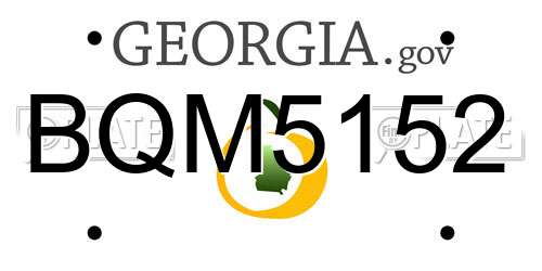 BQM5152 Georgia License Plate