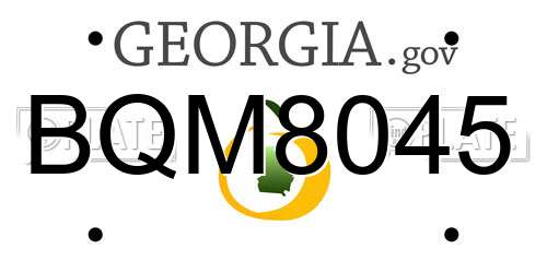 BQM8045 Georgia License Plate