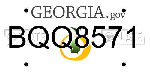 BQQ8571 Georgia License Plate
