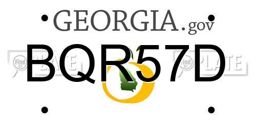BQR57D Georgia License Plate