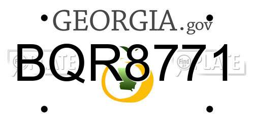 BQR8771 Georgia License Plate