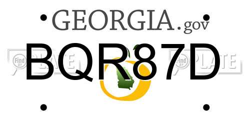 BQR87D Georgia License Plate