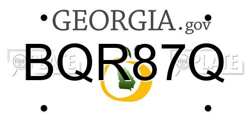BQR87Q Georgia License Plate
