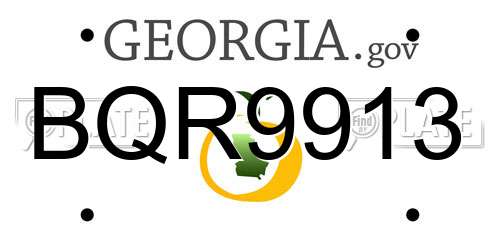 BQR9913 Georgia License Plate