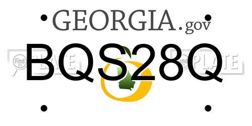BQS28Q Georgia License Plate