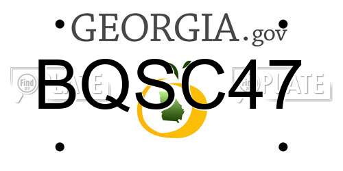 BQSC47 Georgia License Plate