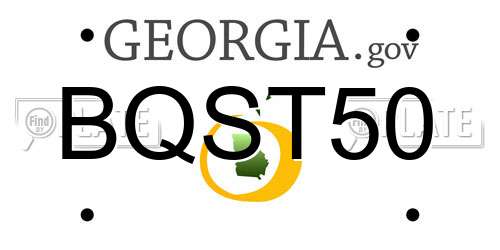 BQST50 Georgia License Plate