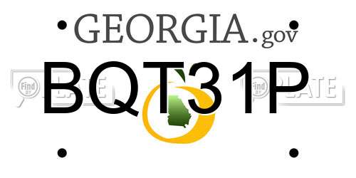 BQT31P Georgia License Plate