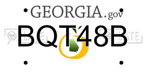 BQT48B Georgia License Plate