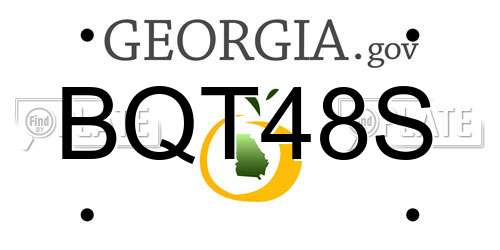 BQT48S Georgia License Plate