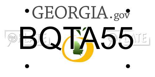 BQTA55 Georgia License Plate