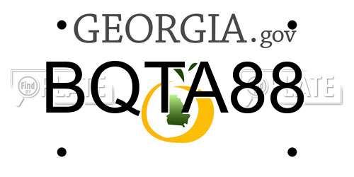 BQTA88 Georgia License Plate