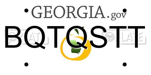 BQTQSTT Georgia License Plate
