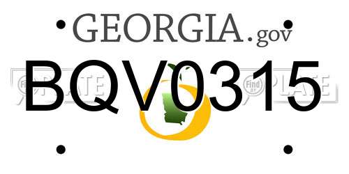 BQV0315 Georgia License Plate