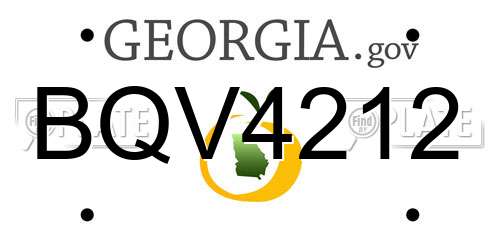 BQV4212 Georgia License Plate