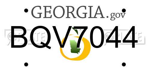 BQV7044 Georgia License Plate