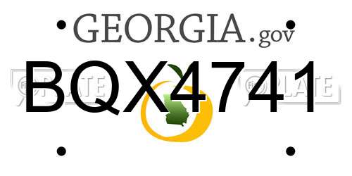 BQX4741 Georgia License Plate