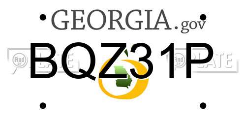 BQZ31P Georgia License Plate