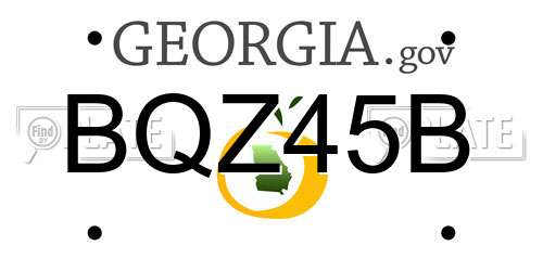 BQZ45B Georgia License Plate
