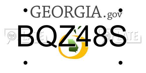 BQZ48S Georgia License Plate